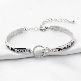 img 2 attached to BEKECH Christian Bracelet Gifts for Women | Trust in The Lord | Proverbs 3:5-6 Bracelet with Cross Charm | Bible Verse Religious Jewelry Gift for Women, Girls, Daughters, Goddaughters