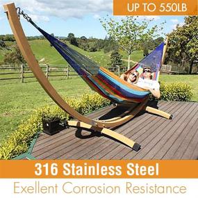 img 1 attached to Experience Ultimate Comfort with the Ugotfeels Stainless Thickness Hammock Hanging