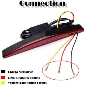 img 2 attached to Motorcycle Rear Fender Edge LED Braking License Plate Tail Light Stop Running Light Compatible With Harley Davidson Breakout FXSB 2013-2016 CVO FXSBSE 2013-2014(Red Lens#1)