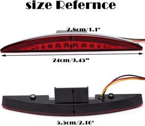 img 1 attached to Motorcycle Rear Fender Edge LED Braking License Plate Tail Light Stop Running Light Compatible With Harley Davidson Breakout FXSB 2013-2016 CVO FXSBSE 2013-2014(Red Lens#1)