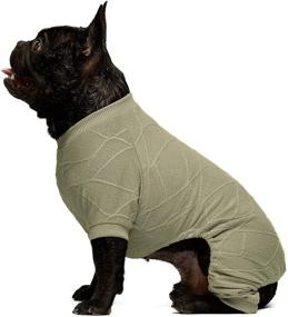 img 4 attached to 🐾 Cozy and Lightweight Fitwarm Soft Dog Pajamas: Thermal Puppy Clothes for Winter, Breathable Onesie with Doggie Crewneck Sweater, Ideal for 4-Legged Pets – Cat PJS Included!