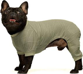 img 3 attached to 🐾 Cozy and Lightweight Fitwarm Soft Dog Pajamas: Thermal Puppy Clothes for Winter, Breathable Onesie with Doggie Crewneck Sweater, Ideal for 4-Legged Pets – Cat PJS Included!