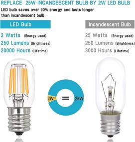 img 2 attached to 💡 Efficient E17 LED Bulb 2-Pack: Ideal Replacement Bulbs for Microwave, Stove, and Refrigerator - Warm White, T7 Intermediate Base