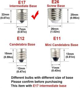 img 1 attached to 💡 Efficient E17 LED Bulb 2-Pack: Ideal Replacement Bulbs for Microwave, Stove, and Refrigerator - Warm White, T7 Intermediate Base