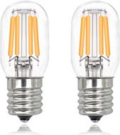 💡 efficient e17 led bulb 2-pack: ideal replacement bulbs for microwave, stove, and refrigerator - warm white, t7 intermediate base logo