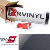 🚗 oracal 970ra premium vehicle wrapping cast film vinyl roll - 1ft x 5ft: gloss metallic charcoal finish with application card logo