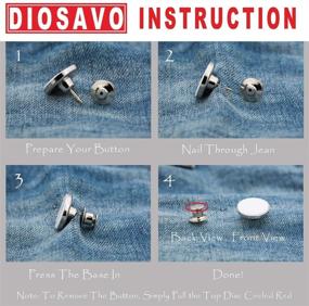 img 1 attached to 👖 DIOSAVO Instant Button Set - 8pcs, 17mm Perfect Fit, Adjustable & Instant, Adds/Reduces Waist Inch in Seconds (Style_7)