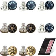 👖 diosavo instant button set - 8pcs, 17mm perfect fit, adjustable & instant, adds/reduces waist inch in seconds (style_7) logo