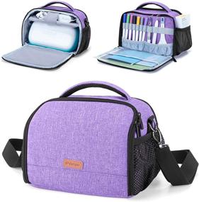 img 4 attached to ✨ Yarwo Carrying Case for Cricut Joy: Portable Tote Bag with Craft Accessories Storage - Purple