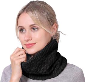 img 3 attached to Stay Warm and Protected with 🧣 Shokim Winter Double Layer Fleece Windproof Women's Accessories