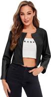 👩 shein women's casual cropped leather jacket in coats, jackets & vests logo