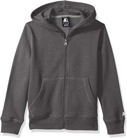 img 1 attached to 🧥 Premium Exclusive Heather Boys' Clothing: Starter Zip Up Hoodie – Stay Warm and Stylish!