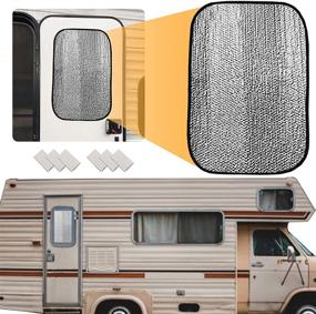img 4 attached to Big Ant RV Door Window Shade: Camper Sunshade Solar Entry Door Cover, Reflective Shield UV Protection - 24.5 x 16.5 Inch