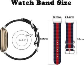 img 1 attached to Tosembo Nylon Bands Compatible With Fitbit Sense/Versa 3 Wearable Technology