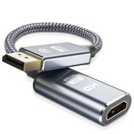 🔌 адаптер capshi 4k dp to hdmi (2 штуки) - мужской к женскому, позолоченный конвертер совместимый с hp, hdtv, thinkpad, монитор, проектор и другими устройствами. логотип