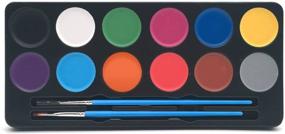 img 2 attached to Maydear Kids Face Painting Kit - 12 Safe and Non-Toxic Large Matte Water Based Face Paint Colors