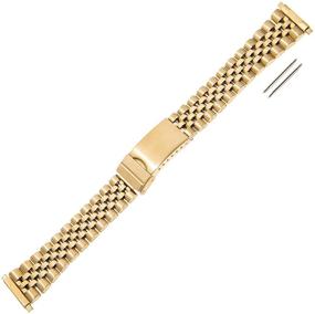 img 2 attached to 🕰️ Gilden Unisex Long Stainless Steel Watch Band 1542 - Non-Expansion 18-23mm