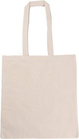 img 1 attached to 🛍️ EcoFactoryDirect: 5-Pack of Natural 15x16 Inch Cotton Tote Bags with Long Handles - Made in India