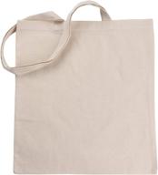 🛍️ ecofactorydirect: 5-pack of natural 15x16 inch cotton tote bags with long handles - made in india logo