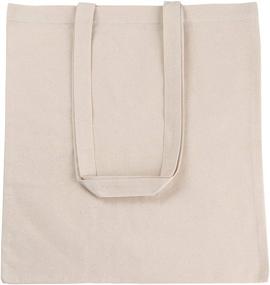 img 3 attached to 🛍️ EcoFactoryDirect: 5-Pack of Natural 15x16 Inch Cotton Tote Bags with Long Handles - Made in India