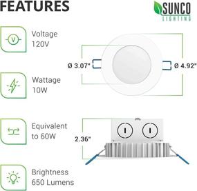 img 3 attached to 💡 Sunco Lighting 4 Inch Slim LED Downlight: Enhance your Space with Sleek and Efficient Lighting