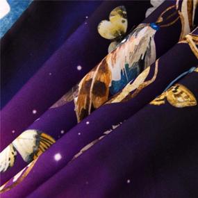 img 1 attached to 🦋 Galaxy Dreamcatcher Comforter Set Queen - Purple Butterfly Dreamcatcher Lightweight Microfiber Bedding - Boho Quilt for Kids, Teens, Girls