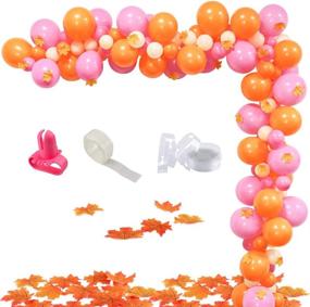 img 4 attached to 🎃 120-Count Little Pumpkin Baby Shower Balloon Garland Set| Autumn Themed Pumpkin Birthday Balloon Arch with Maple Leaves| Fall Baby Shower Decor| Halloween and Thanksgiving Party Supplies