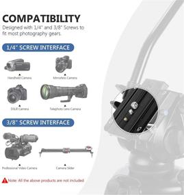img 1 attached to 📷 Neewer Heavy Duty Video Tripod, 76-inch Aluminum Alloy, Fluid Drag Head, Left/Right Bar Handle Support, Mid-Level Spreader, for DSLR Cameras Video Camcorders, Load Capacity up to 26.5 pounds