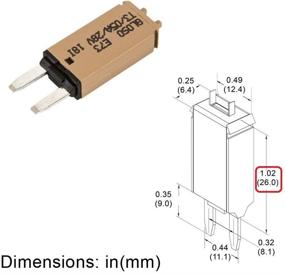 img 1 attached to GLOSO E73 Mini ATM 5 Amp Circuit Breakers Manaul Reset (T3) - 5 Pack (5A)