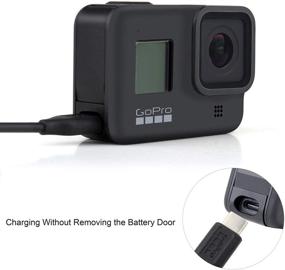 img 1 attached to 📸 GEPULY Aluminum Replacement Battery Cover Side Door for GoPro Hero 8 Black - Hassle-Free Charging with Intact Battery Cover
