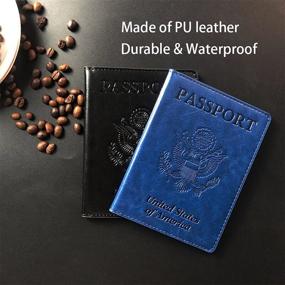 img 1 attached to Stylish & Durable Leather Passport Travel Wallet with Essential Vaccine Travel Accessories