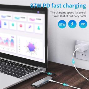 img 2 attached to 🔌 MacBook Compatible Multiport Adapter: Essential USB Hubs & Peripherals for Computer Accessories