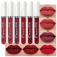 💄 long lasting waterproof dark red matte liquid lipstick set - 6pcs makeup set by cmaadu logo