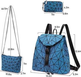 img 2 attached to Geometric Purses Handbags Holographic Reflective Women's Handbags & Wallets in Crossbody Bags