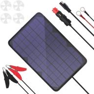 🔋 solar battery charger by bigblue - 10w/18v maintainer with cigarette lighter plug, alligator clip, and o-ring terminal cable - trickle charger for automotive, motorcycle, boat, and more logo