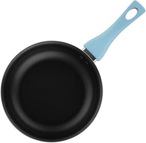 img 1 attached to 🍳 Набор посуды COOKSMARK из 10 предметов с антипригарным покрытием - набор кастрюль и сковородок с эмалевым покрытием с защитой от царапин и стеклянными крышками в приглушенном голубом цвете.