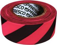 presco stripe patterned roll flagging tape: 1-3/16 in occupational health & safety products logo