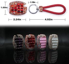 img 3 attached to 🔑 PGONE Car Key Case Key Shell Fob Key Cover Key Chain Lady Key Ring with Sparkling Diamond Crystals for Mercedes-Benz C E S M CLS CLK GLK GL Class 2/3-button Keyless Entry Remote Control Smart Key (Red)