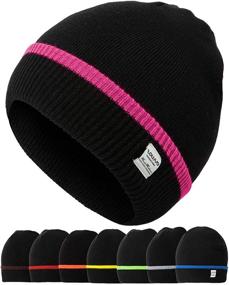 img 4 attached to Warm Knit Cuff Beanie Snug for Men & Women - Winter Slouchy Skull Cap 1 Hat by zowya