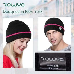 img 3 attached to Warm Knit Cuff Beanie Snug for Men & Women - Winter Slouchy Skull Cap 1 Hat by zowya