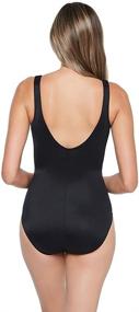 img 2 attached to 👙 Flattering and Supportive - Miraclesuit Women's Swimwear: Wrap Tummy Control Underwire Bra One Piece Swimsuit