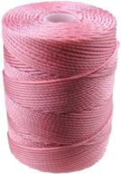 🧵 c-lon bead cord, pink - high-quality 0.5mm thread, 92 yard spool: shop now! logo