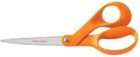 img 2 attached to 🍊 Fiskars 12-94518697WJ The Original Orange Handled Scissors, 8 Inch, Orange - Precision Cutting Tool with Iconic Orange Handle