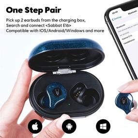 img 2 attached to 🎧 Sabbat E16 True Wireless Earbuds: Bluetooth 5.2, HiFi Stereo Sound, Deep Bass, Noise Cancelling, Mic, Game Mode, Wireless Charging