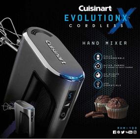 img 3 attached to 🔌 Cuisinart RHM-100 EvolutionX Cordless Hand Mixer: Efficient 5-Speed Blender in Gray/Black