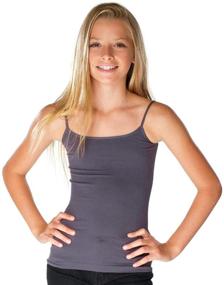 img 4 attached to 👚 Girls Camisole Tank Top - Malibu Sugar Cami - Girls Cami for Sizes 7-14