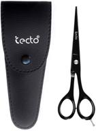 tecto professional 6.6 inch hair cutting scissors - barber shears for men & women, stainless steel, extra sharp with free leather case logo
