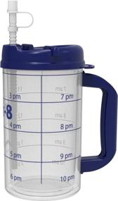 img 1 attached to 💧 32 oz Insulated Hydr-8 Gallon Water Bottle with Time Markings