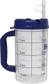 img 2 attached to 💧 32 oz Insulated Hydr-8 Gallon Water Bottle with Time Markings