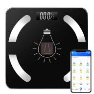 🔋 exwell solar & usb rechargeable weight scale with body fat and water weight analysis - bluetooth body composition analyzer ios app/non-slip base logo